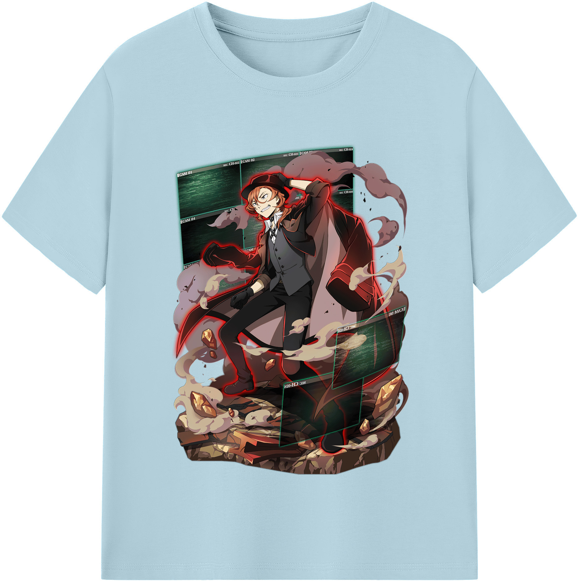（画像用） 文豪ストレイドッグス Bungo Stray Dogs 綿100％半袖Tシャツ（フロントプリント）